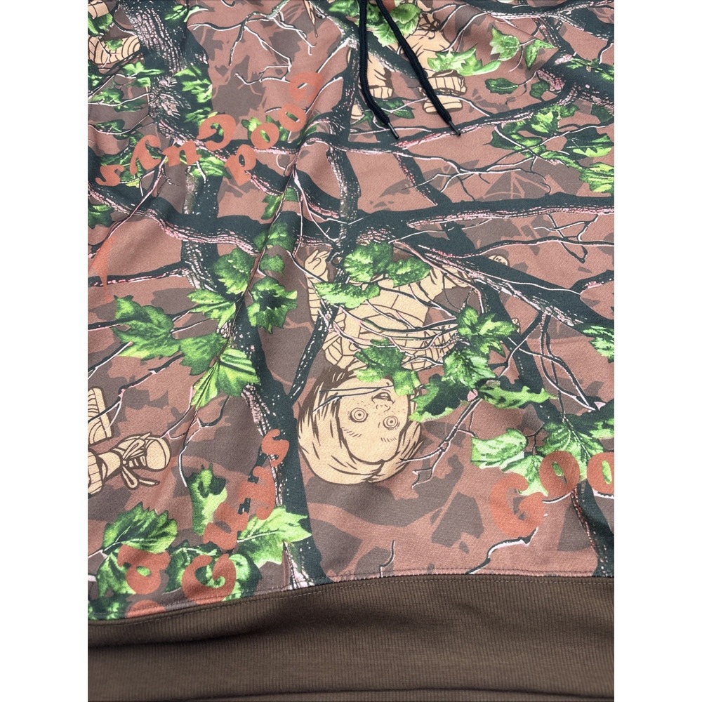 Men's Size XL Licensed Childs Play Chucky Good Guys Camouflage Hoodie‎ NWT - Picture 2 of 14